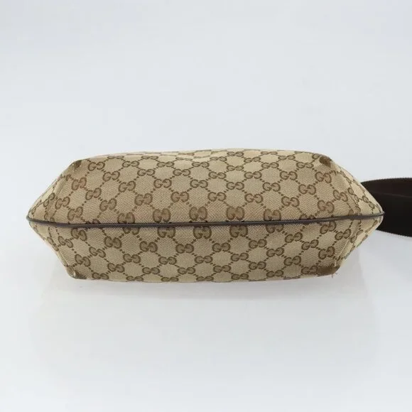 Authentic GUCCI GG Canvas Shoulder Bag Beige Gold 181092 - Picture 12 of 16